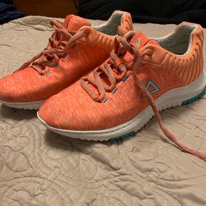 Women’s Align Shoes,coral pair barley worn and purple great gently used